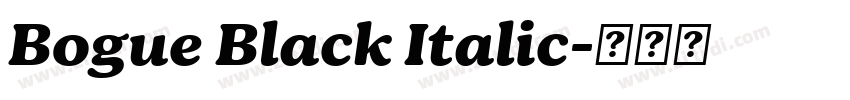 Bogue Black Italic字体转换